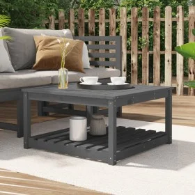 Solid pine gray garden table 82.5x82.5x45 cm by vidaXL, Garden tables - Ref: Foro24-824143, Price: 110,63 €, Discount: %