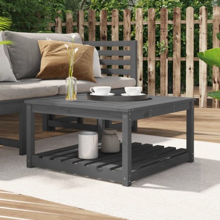 Solid pine gray garden table 82.5x82.5x45 cm by vidaXL, Garden tables - Ref: Foro24-824143, Price: 115,19 €, Discount: %