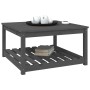 Solid pine gray garden table 82.5x82.5x45 cm by vidaXL, Garden tables - Ref: Foro24-824143, Price: 115,19 €, Discount: %