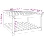 Solid pine gray garden table 82.5x82.5x45 cm by vidaXL, Garden tables - Ref: Foro24-824143, Price: 115,19 €, Discount: %