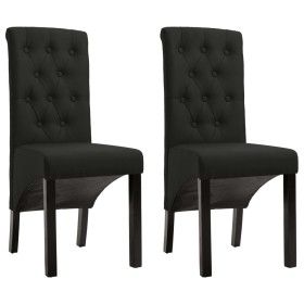Dining chairs 2 units of black fabric by vidaXL, dining chairs - Ref: Foro24-248991, Price: 188,37 €, Discount: %