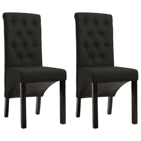 Dining chairs 2 units of black fabric by vidaXL, dining chairs - Ref: Foro24-248991, Price: 188,25 €, Discount: %