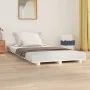 Estructura de cama madera maciza de pino blanco 90x200 cm de vidaXL, Camas y somieres - Ref: Foro24-824549, Precio: 78,25 €, ...
