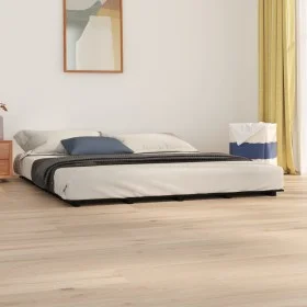 Solid black pine wood bed frame 200x200 cm by vidaXL, Beds and slatted bases - Ref: Foro24-824562, Price: 108,00 €, Discount: %