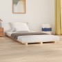 Solid pine wood bed frame 100x200 cm by vidaXL, Beds and slatted bases - Ref: Foro24-824553, Price: 70,12 €, Discount: %