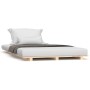 Estructura de cama madera maciza de pino 100x200 cm de vidaXL, Camas y somieres - Ref: Foro24-824553, Precio: 70,05 €, Descue...