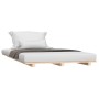 Solid pine wood bed frame 100x200 cm by vidaXL, Beds and slatted bases - Ref: Foro24-824553, Price: 70,12 €, Discount: %