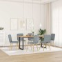 Sillas de comedor 6 unidades de tela gris claro