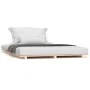 Solid pine wood bed frame 120x200 cm by vidaXL, Beds and slatted bases - Ref: Foro24-824563, Price: 84,54 €, Discount: %
