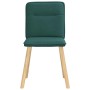 Sillas de comedor 6 unidades tela verde oscuro