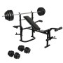 Hantelbank und faltbare Gewichte für das Heimfitnessstudio von vidaXL, Gewichthebermaschinen - Ref: Foro24-270166, Preis: 497...