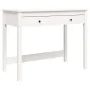 Schreibtisch mit Schubladen aus massivem weißem Kiefernholz, 100 x 50 x 78 cm von vidaXL, Schreibtische - Ref: Foro24-824644,...