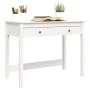 Schreibtisch mit Schubladen aus massivem weißem Kiefernholz, 100 x 50 x 78 cm von vidaXL, Schreibtische - Ref: Foro24-824644,...