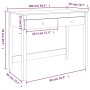 Solid black pine wood desk with drawers 100x50x78 cm by vidaXL, Desks - Ref: Foro24-824647, Price: 126,60 €, Discount: %