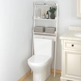 Badezimmerregal aus massivem weißem Kiefernholz, 63,5 x 32 x 179 cm von vidaXL, Handtuchhalter - Ref: Foro24-824654, Preis: 5...