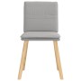 Sillas de comedor 6 uds tela gris nube