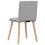 Sillas de comedor 6 uds tela gris nube
