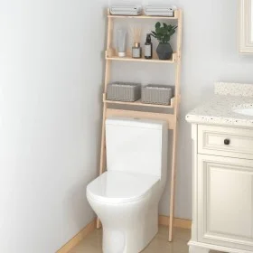 Solid pine wood bathroom shelf 63.5x32x179 cm by vidaXL, Towel racks - Ref: Foro24-824653, Price: 50,49 €, Discount: %
