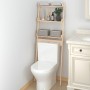 Estante de baño madera maciza de pino 63,5x32x179 cm de vidaXL, Toalleros - Ref: Foro24-824653, Precio: 46,72 €, Descuento: %