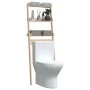 Solid pine wood bathroom shelf 63.5x32x179 cm by vidaXL, Towel racks - Ref: Foro24-824653, Price: 50,42 €, Discount: %