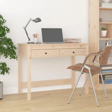 Schreibtisch aus massivem Kiefernholz mit Schubladen 100x50x78 cm von vidaXL, Schreibtische - Ref: Foro24-824643, Preis: 102,...