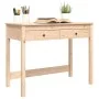 Schreibtisch aus massivem Kiefernholz mit Schubladen 100x50x78 cm von vidaXL, Schreibtische - Ref: Foro24-824643, Preis: 102,...