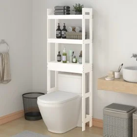 Badezimmerregal aus massivem weißem Kiefernholz, 63 x 26 x 171 cm von vidaXL, Handtuchhalter - Ref: Foro24-824659, Preis: 86,...