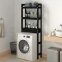 Bathroom shelf solid black pine wood 63x26x171 cm by vidaXL, Towel racks - Ref: Foro24-824662, Price: 85,96 €, Discount: %