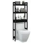 Bathroom shelf solid black pine wood 63x26x171 cm by vidaXL, Towel racks - Ref: Foro24-824662, Price: 85,96 €, Discount: %