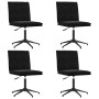 Sillas de comedor 4 unidades terciopelo negro