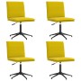 Sillas de comedor 4 unidades terciopelo amarillo