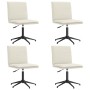 Sillas de comedor 4 unidades terciopelo crema