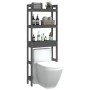 Bathroom shelf solid gray pine wood 63x26x171 cm by vidaXL, Towel racks - Ref: Foro24-824660, Price: 75,61 €, Discount: %