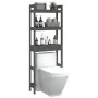 Bathroom shelf solid gray pine wood 63x26x171 cm by vidaXL, Towel racks - Ref: Foro24-824660, Price: 74,85 €, Discount: %