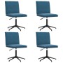 Sillas de comedor 4 unidades terciopelo azul