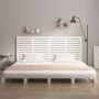 Wandbett-Kopfteil aus massivem weißem Kiefernholz, 206 x 3 x 91,5 cm von vidaXL, Kopf- und Fußteile - Ref: Foro24-824669, Pre...