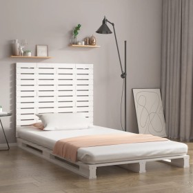 Solid white pine wood wall bed headboard 126x3x91.5 cm by vidaXL, Headboards and footboards - Ref: Foro24-824679, Price: 75,1...