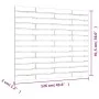 Cabecero cama de pared madera maciza pino blanco 126x3x91,5 cm de vidaXL, Cabeceros y pies de cama - Ref: Foro24-824679, Prec...
