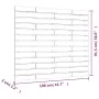 Wandbett-Kopfteil aus massivem Kiefernholz in Grau, 106 x 3 x 91,5 cm von vidaXL, Kopf- und Fußteile - Ref: Foro24-824665, Pr...