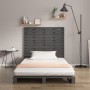 Wandbett-Kopfteil aus massivem Kiefernholz, grau, 96 x 3 x 91,5 von vidaXL, Kopf- und Fußteile - Ref: Foro24-824675, Preis: 6...
