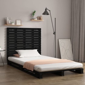 Wandbett-Kopfteil aus schwarzem Kiefernholz, 96 x 3 x 91,5 cm von vidaXL, Kopf- und Fußteile - Ref: Foro24-824677, Preis: 51,...