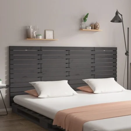 Wandbett-Kopfteil aus grauem Kiefernholz, 206 x 3 x 91,5 cm von vidaXL, Kopf- und Fußteile - Ref: Foro24-824670, Preis: 119,5...