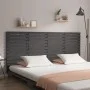 Cabecero de cama de pared madera maciza pino gris 206x3x91,5 cm de vidaXL, Cabeceros y pies de cama - Ref: Foro24-824670, Pre...
