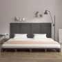 Cabecero de cama de pared madera maciza pino gris 206x3x91,5 cm de vidaXL, Cabeceros y pies de cama - Ref: Foro24-824670, Pre...