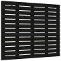 Wandbett-Kopfteil aus schwarzem Kiefernholz, 146 x 3 x 91,5 cm von vidaXL, Kopf- und Fußteile - Ref: Foro24-824687, Preis: 82...