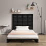 Wandbett-Kopfteil aus schwarzem Kiefernholz, 146 x 3 x 91,5 cm von vidaXL, Kopf- und Fußteile - Ref: Foro24-824687, Preis: 82...