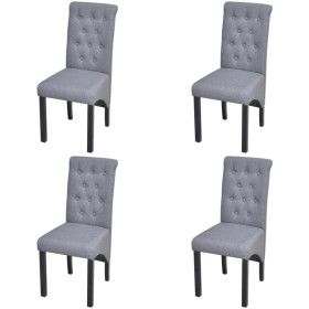 Sillas de comedor 4 unidades tela gris claro de vidaXL, Sillas de comedor - Ref: Foro24-272245, Precio: 396,66 €, Descuento: %