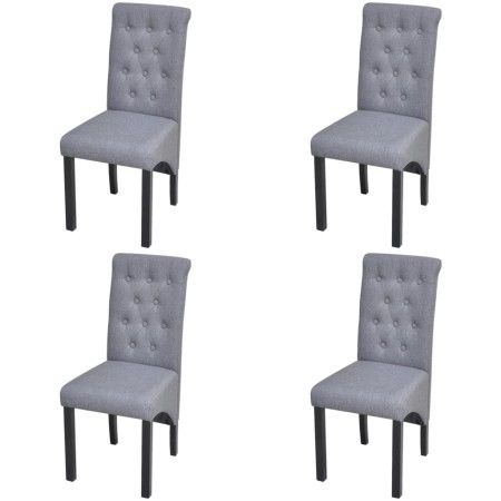 Esszimmerstühle 4 Einheiten aus hellgrauem Stoff von vidaXL, Essstühle - Ref: Foro24-272245, Preis: 396,66 €, Rabatt: %