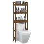 Estante de baño madera maciza de pino marrón miel 63x26x171 cm de vidaXL, Toalleros - Ref: Foro24-824661, Precio: 86,99 €, De...