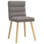 Sillas de comedor 6 unidades de tela gris taupe